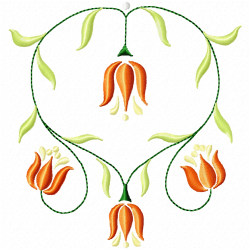 Flowers And Tree Embroidery Design 7 Flowers And Tree Embroidery Design 7